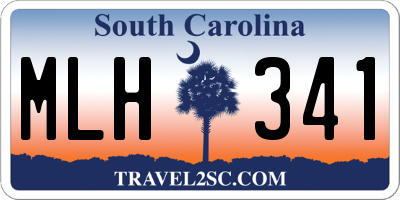 SC license plate MLH341