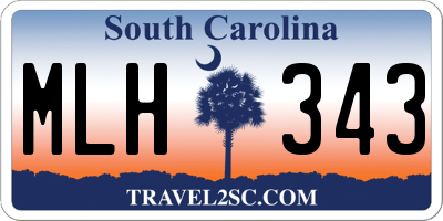 SC license plate MLH343