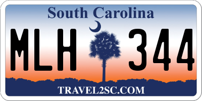 SC license plate MLH344