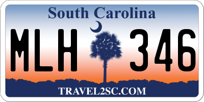 SC license plate MLH346