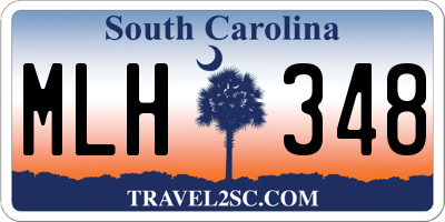 SC license plate MLH348