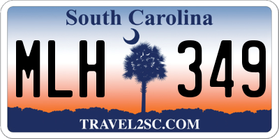 SC license plate MLH349