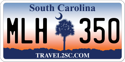 SC license plate MLH350