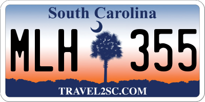 SC license plate MLH355