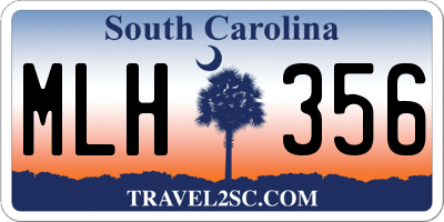 SC license plate MLH356