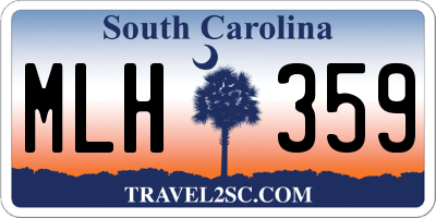 SC license plate MLH359