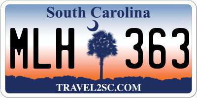 SC license plate MLH363