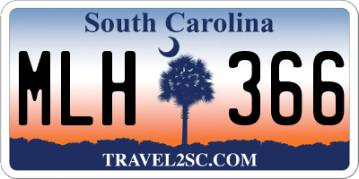 SC license plate MLH366