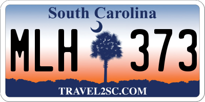 SC license plate MLH373