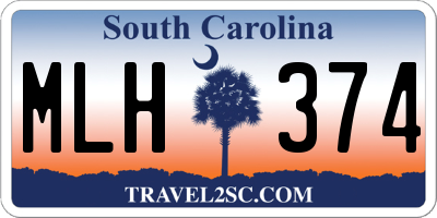 SC license plate MLH374