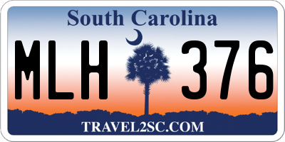 SC license plate MLH376