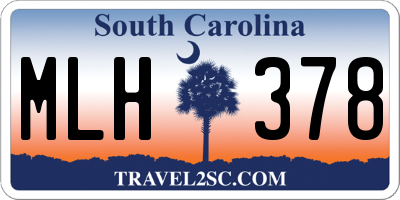 SC license plate MLH378