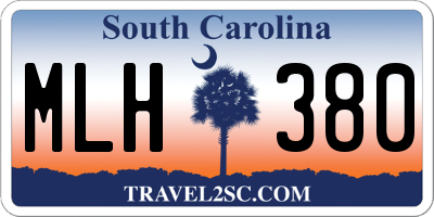 SC license plate MLH380