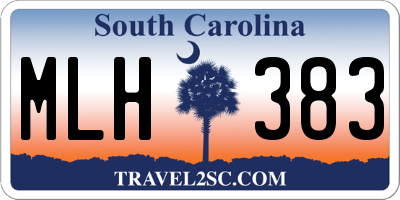 SC license plate MLH383
