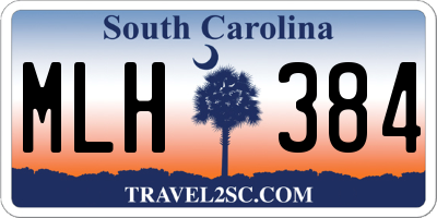 SC license plate MLH384