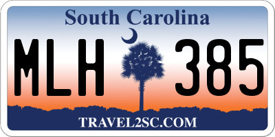 SC license plate MLH385