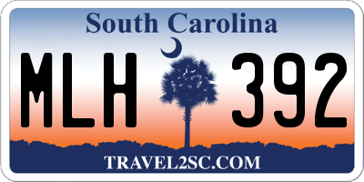 SC license plate MLH392