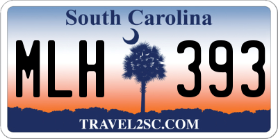 SC license plate MLH393