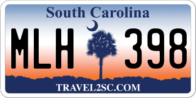SC license plate MLH398