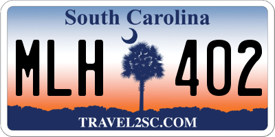 SC license plate MLH402