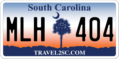 SC license plate MLH404