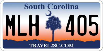 SC license plate MLH405