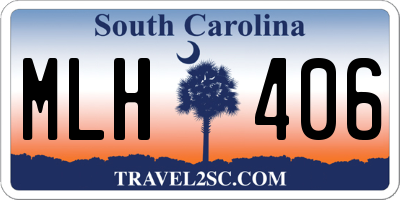 SC license plate MLH406