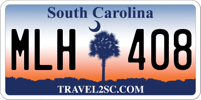 SC license plate MLH408