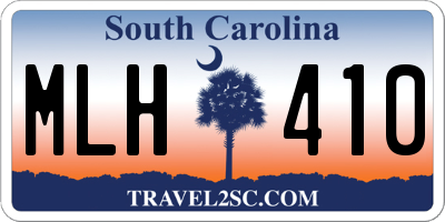 SC license plate MLH410