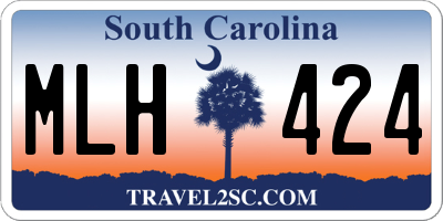 SC license plate MLH424