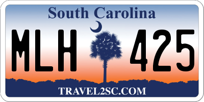 SC license plate MLH425