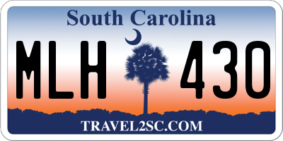 SC license plate MLH430