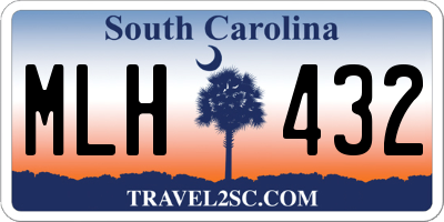 SC license plate MLH432