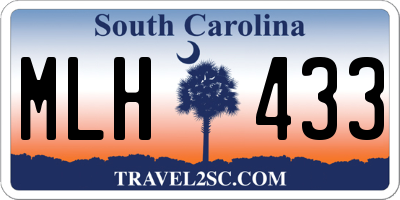 SC license plate MLH433