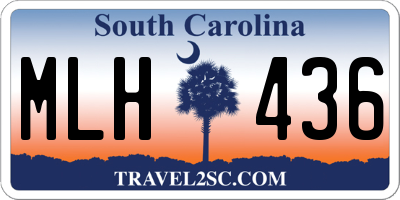SC license plate MLH436