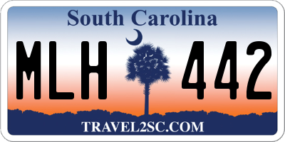 SC license plate MLH442