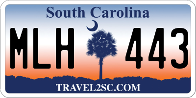 SC license plate MLH443
