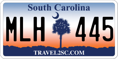 SC license plate MLH445