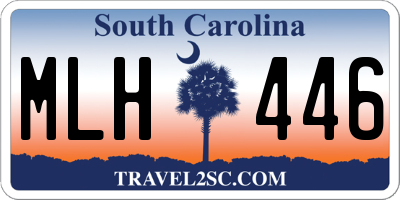 SC license plate MLH446