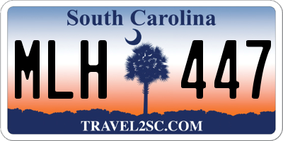 SC license plate MLH447