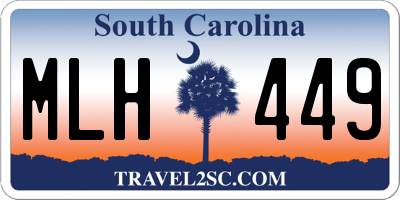 SC license plate MLH449