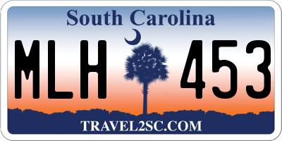 SC license plate MLH453