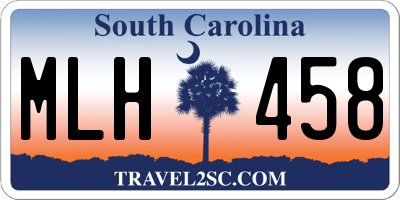 SC license plate MLH458