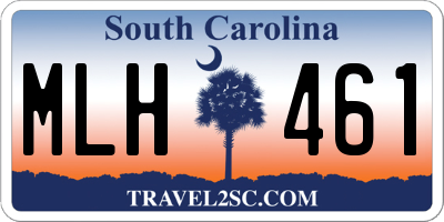 SC license plate MLH461