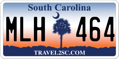 SC license plate MLH464