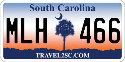 SC license plate MLH466