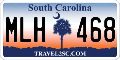 SC license plate MLH468