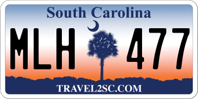 SC license plate MLH477
