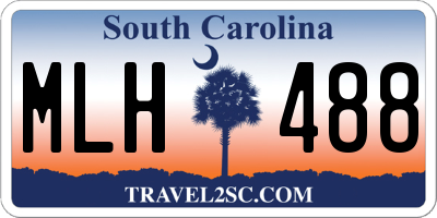 SC license plate MLH488