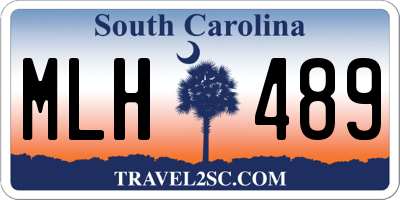 SC license plate MLH489